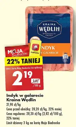 Biedronka Indyk w galarecie Kraina Wędlin oferta