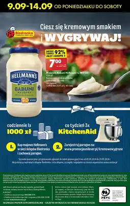 Biedronka Majonez babuni Hellmann's oferta