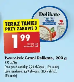 Biedronka Twarożek grani naturalny Delikate oferta