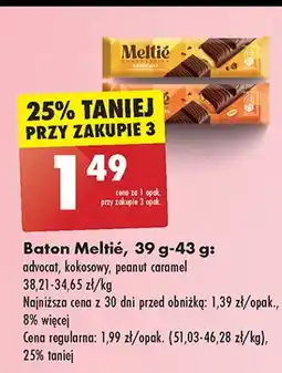 Biedronka Baton kokosowy Meltie oferta