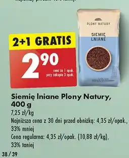 Biedronka Siemie lniane Plony Natury oferta
