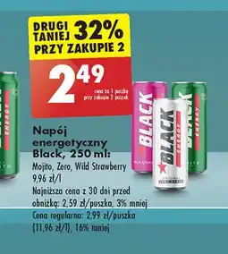 Biedronka Napój energetyczny wild strawberry Black Energy oferta