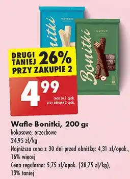 Biedronka Wafelki orzechowe Bonitki oferta