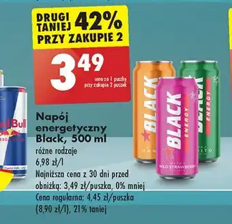 Biedronka Napój energetyczny ultra mojito Black Energy oferta