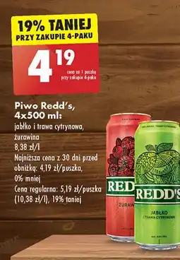 Biedronka Piwo Redd's Jabłko I Trawa Cytrynowa oferta