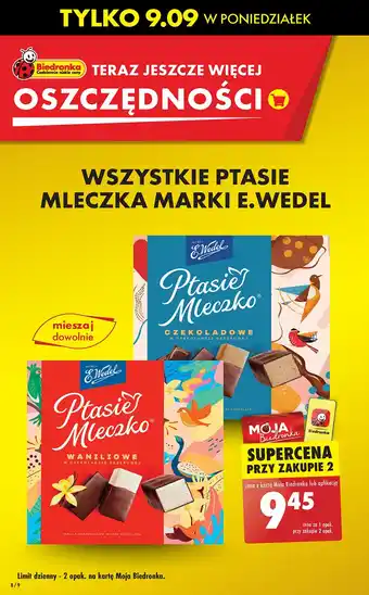 Biedronka Czekoladki czekoladowe E. Wedel Ptasie Mleczko oferta