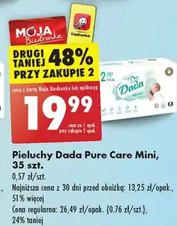 Biedronka Pieluchy 2 mini Dada Pure Care oferta