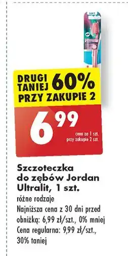 Biedronka Szczoteczka do zębów medium Jordan Ultra Lite oferta