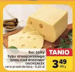 Carrefour Ser żółty typu szwajacarskiego Ogorzałek oferta