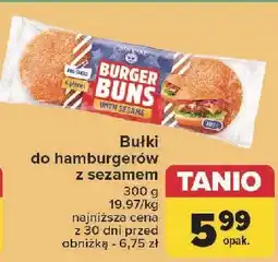 Carrefour Bułka do hamburgerów z sezamem Dan Cake oferta