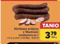 Carrefour Kiełbasa wiejska z wadowic Dobrowolscy oferta