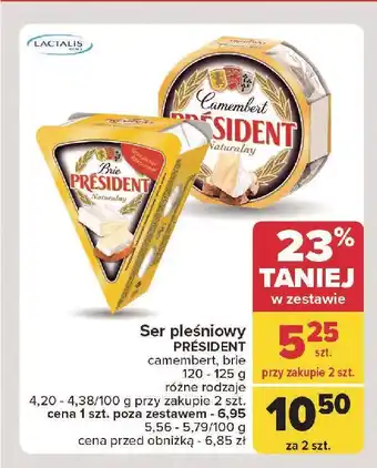 Carrefour Ser brie naturalny President oferta