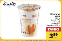 Carrefour Śmietana 18% Simpl oferta