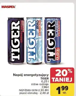 Carrefour Napój classic Tiger Energy Drink oferta
