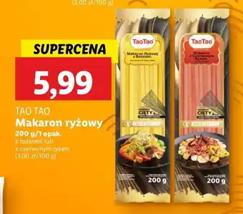 Lidl Makaron z czerwonym ryżem Tao tao oferta