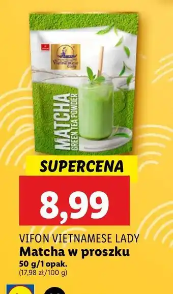Lidl Herbata zielona matcha Vifon oferta