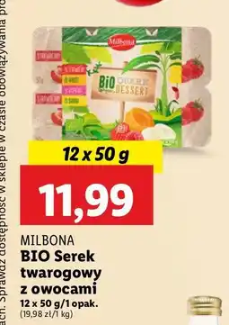 Lidl Serek twarogowy z owocami Milbona oferta