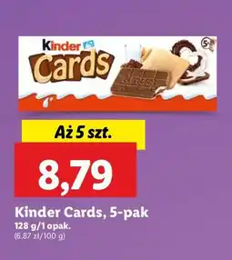 Lidl Herbatniki czekoladowe Kinder cards oferta