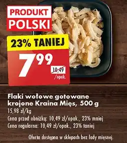 Biedronka Flaki wołowe gotowane krojone Kraina mięs oferta