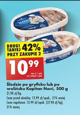 Biedronka Śledzie po wolińsku Kapitan navi oferta