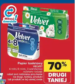 Carrefour Papier toaletowy rumianek & aloes Velvet oferta