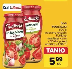 Carrefour Sos do spaghetti oryginalny Pudliszki oferta