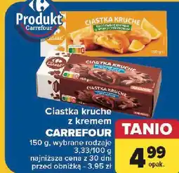 Carrefour Ciastka kruche z kremem czekoladowym Carrefour Classic oferta