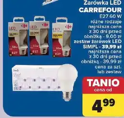 Carrefour Żarówka led 60 w e27 Carrefour oferta