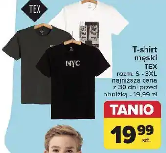 Carrefour T-shirt męski s-3xl Tex oferta