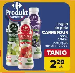 Carrefour Jogurt do picia jabłkowy z miętą Carrefour oferta