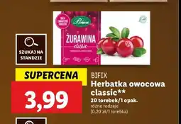 Lidl Herbatka żurawina Bifix classic oferta