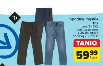 Carrefour Spodnie męskie TEX oferta