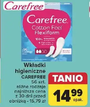 Carrefour Wkładki cotton flexiform Carefree oferta