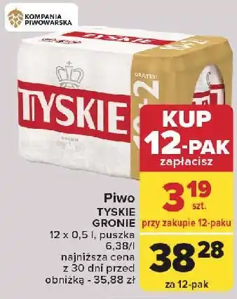 Carrefour Piwo Tyskie Gronie oferta