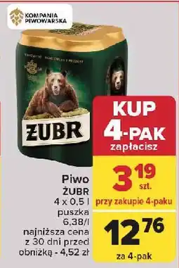 Carrefour Piwo Żubr 1768 oferta