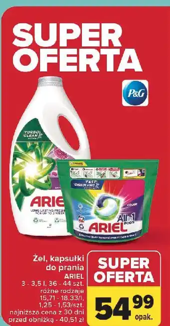 Carrefour Kapsułki do prania color Ariel All In 1 oferta