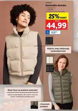 Lidl esmara Kamizelka damska oferta