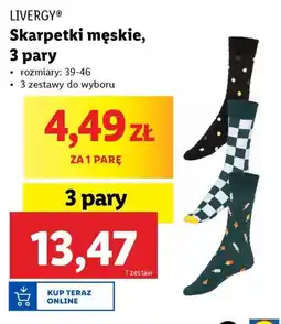 Lidl LIVERGY Skarpetki męskie oferta