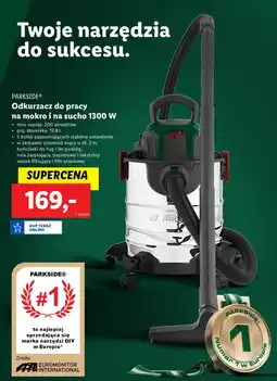 Lidl PARKSIDE Odkurzacz do pracy na mokro i na sucho 1300 W oferta