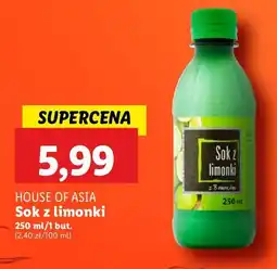 Lidl Sok z limonki House Of Asia oferta