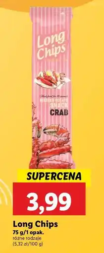 Lidl Chipsy crab Long Chips oferta