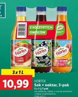 Zestaw: sok jabłko + nektarcz czarna porzeczka multiwitamina Hortex