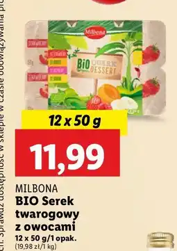 Lidl Serek twarogowy z owocami Milbona oferta