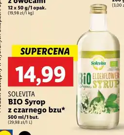 Lidl Syrop z kwiatów czarnego bzu bio Solevita oferta