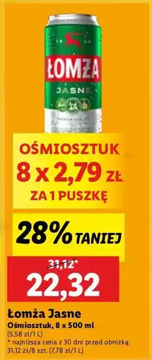 Lidl Piwo Łomża Jasne (Dawniej Export) oferta