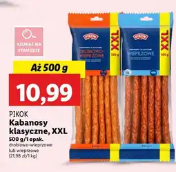 Lidl Kabanosy drobiowo-wieprzowe xxl Pikok oferta