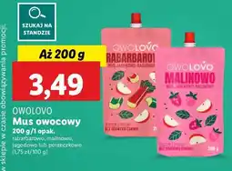 Lidl Mus jabłkowo-malinowy Owolovo oferta