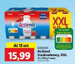 Lidl Jogurt truskawka Danone Actimel oferta