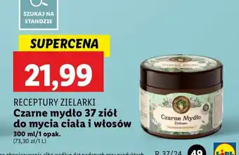 Lidl Ziołowe czarne mydło Receptury Zielarki oferta