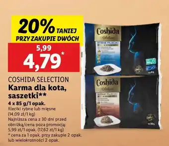 Lidl Karma dla kota wołowina Coshida Selection oferta